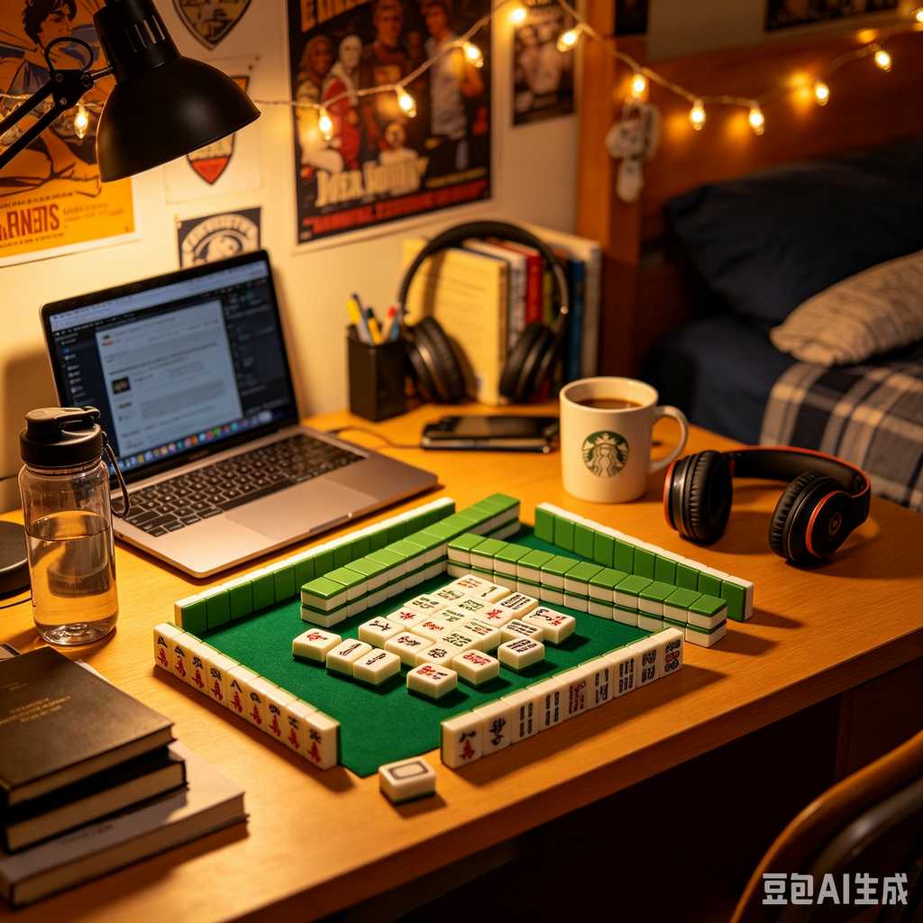 flat print mahjong set