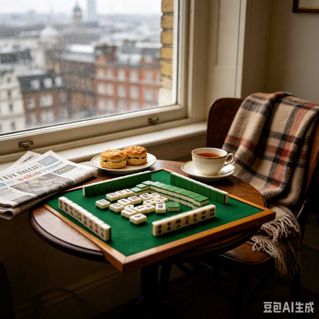 printed logo mahjong set